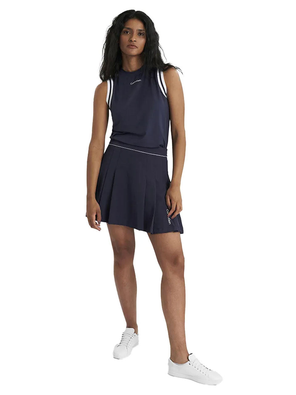 Calvin Klein Womens Leia Sleeveless Polo - Navy