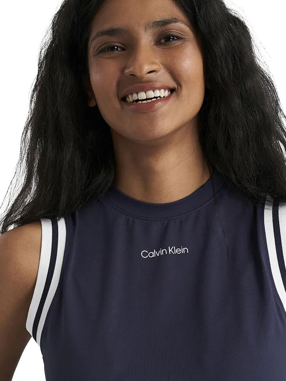 Calvin Klein Womens Leia Sleeveless Polo - Navy