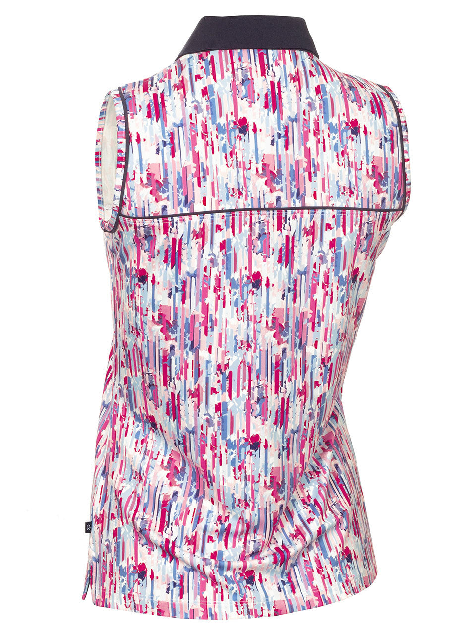Calvin Klein Womens Manelle Sleeveless Polo - Glitch Print
