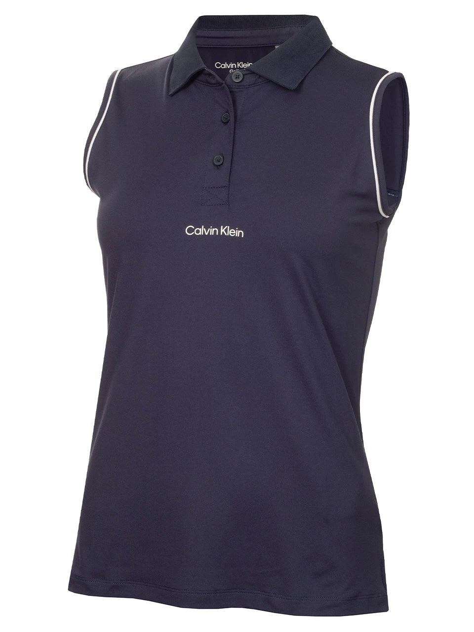 Calvin Klein Womens Manelle Sleeveless Polo - Navy