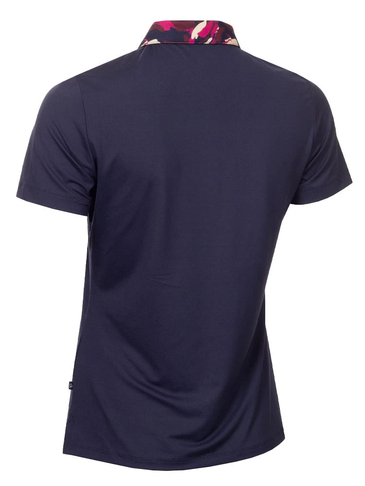 Calvin Klein Womens Vesey Short Sleeve Polo - Navy
