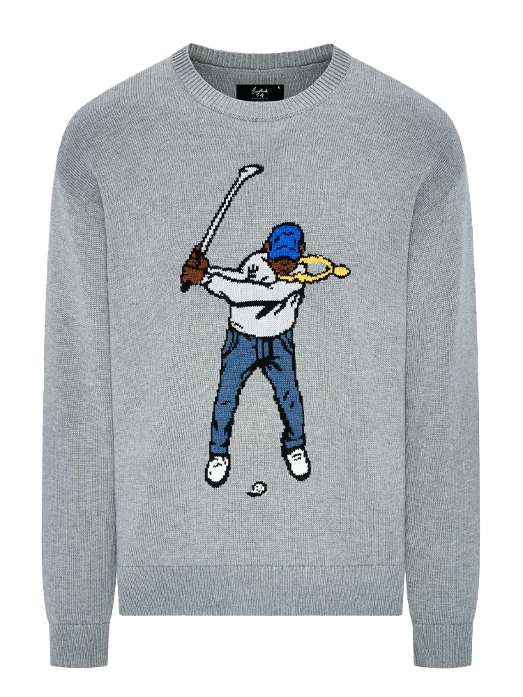 Eastside Golf Swingman Sweater - Heather Grey