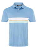 FootJoy Double Chest Band Pique Polo Shirt (Athletic Fit) - Blue Jay