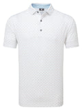 FootJoy Flower Bud Lisle (Athletic Fit) Polo Shirt - White