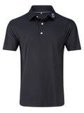 FootJoy Lisle Tonal Dot Print Polo Shirt - Black