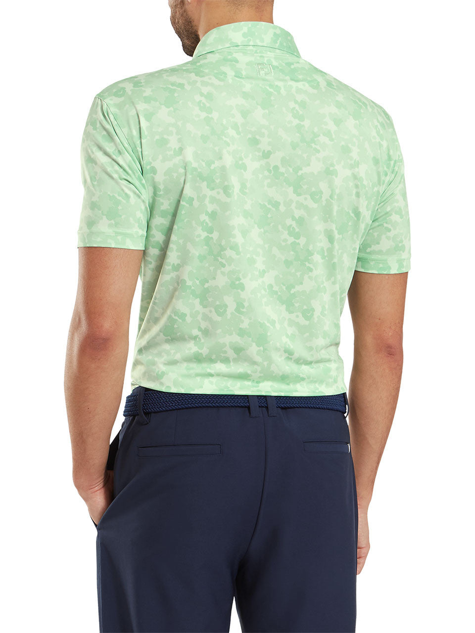 FootJoy Pop Camo Lisle Polo Shirt (Athletic Fit) - Pistachio