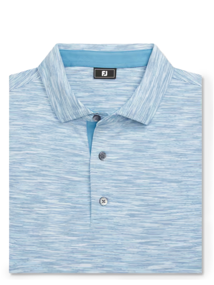 FootJoy Space Dye Lisle Polo Shirt (Athletic Fit) - High Tide