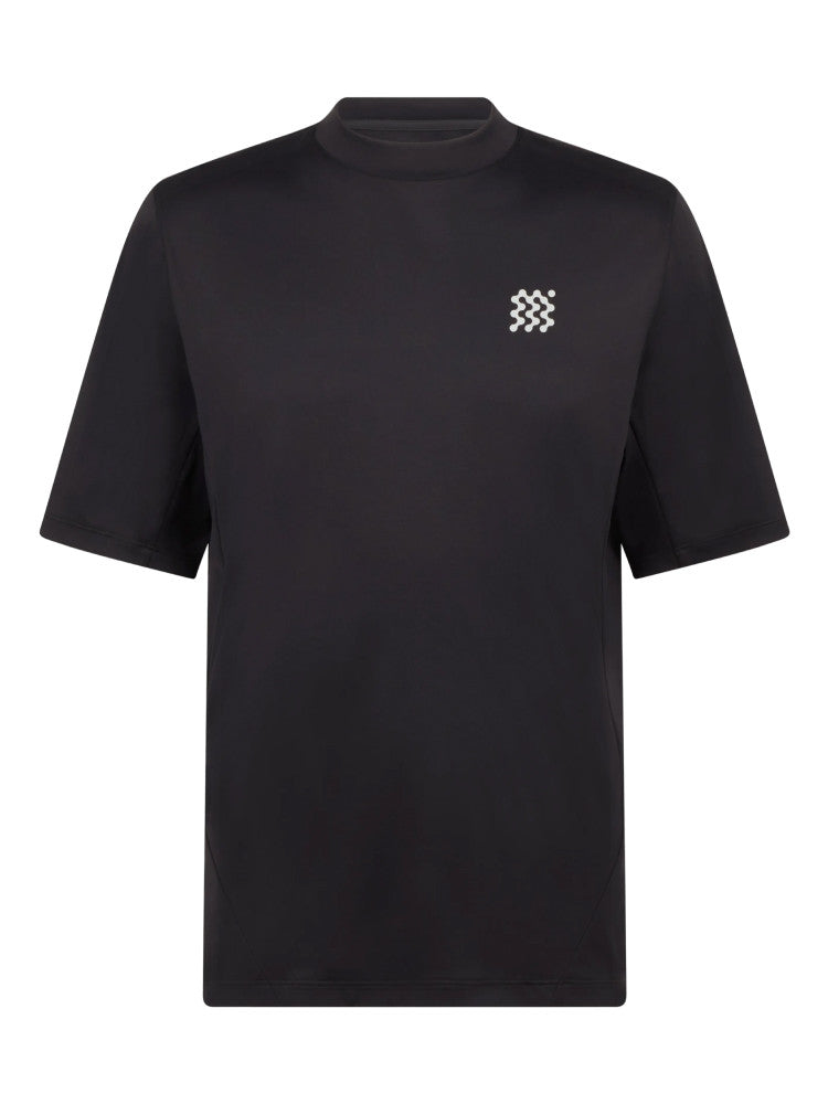 Manors Golf Course Mock Neck Polo - Black
