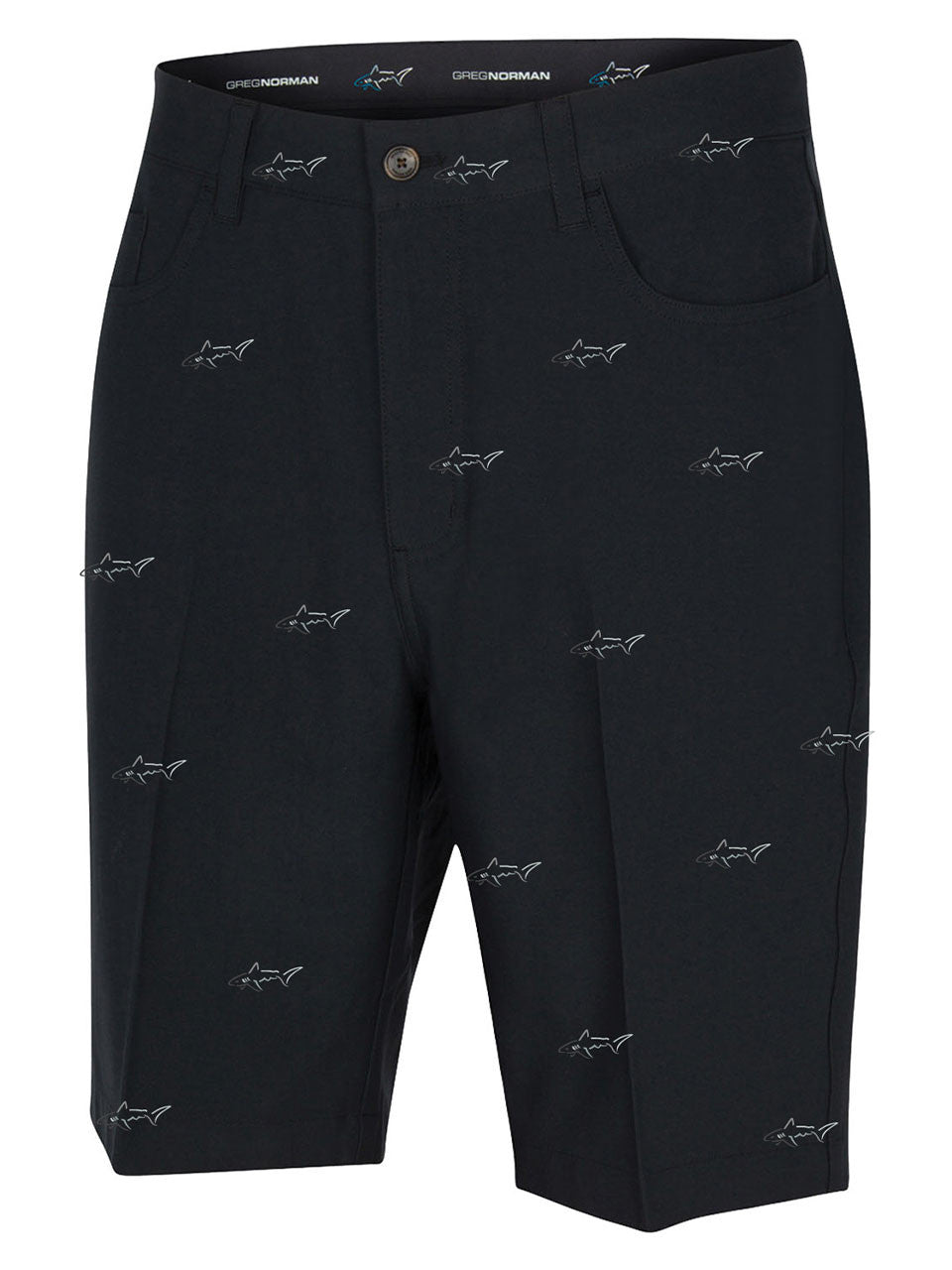 Greg Norman Classic Shark 9.5-Inch Tech Short - Black
