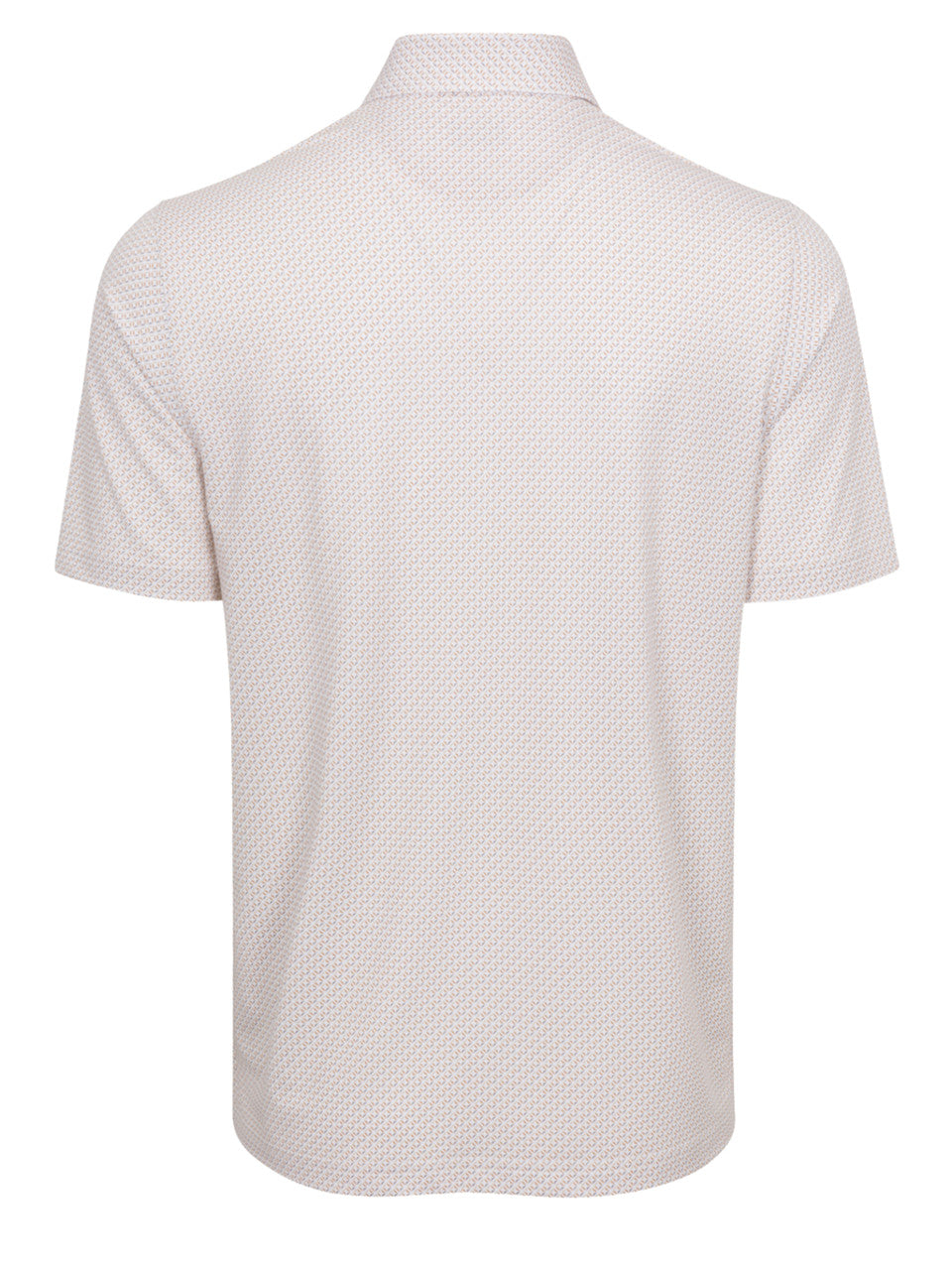 Greg Norman Diamond Stars Jacquard Mesh Polo - White