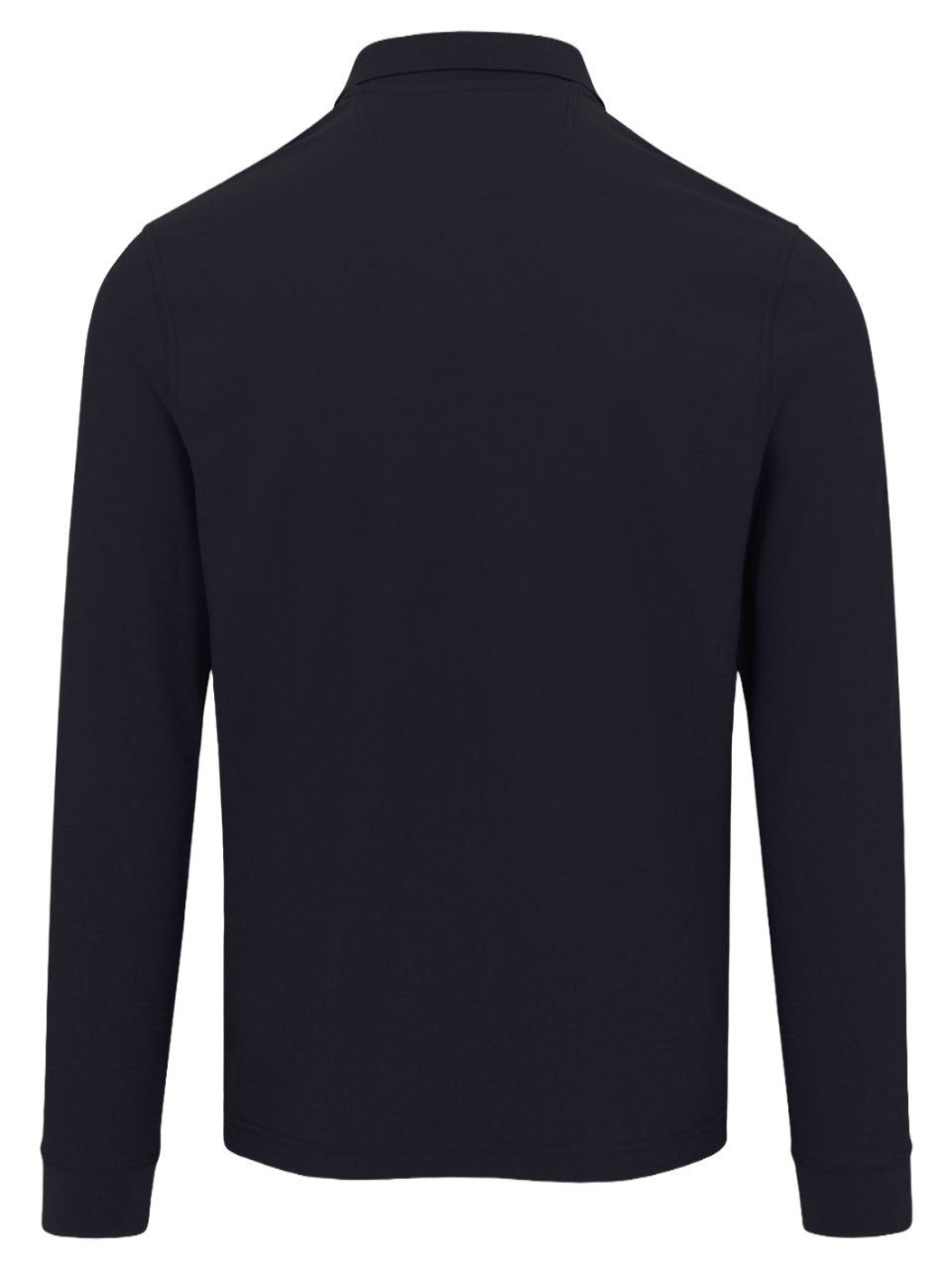 Greg Norman Long Sleeve Pique Shark Polo - Black