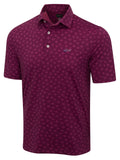 Greg Norman ML75 Stretch Floral Foulard Polo - Grape Wine