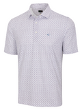 Greg Norman Play Dry Mini Abstract Spread Polo - White