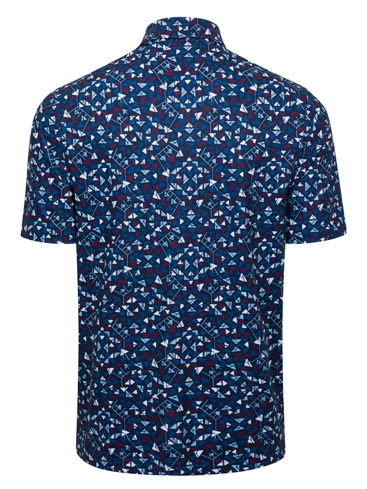 Greg Norman Play Dry Shark Fins Polo - Navy