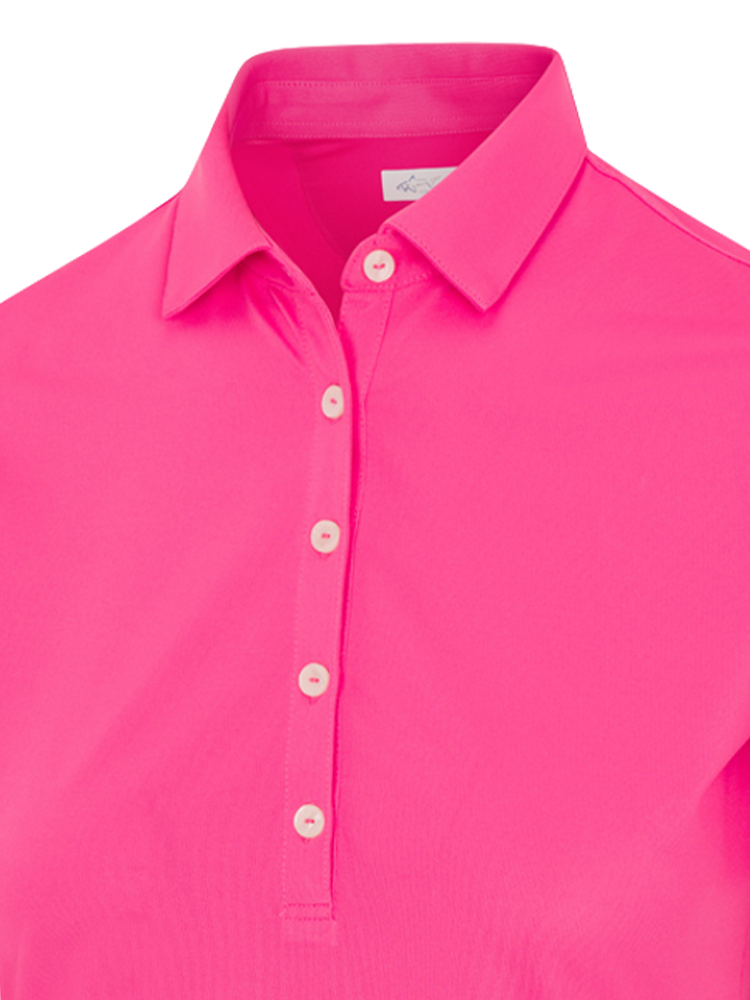 Greg Norman Women's Freedom Micro Pique Short Sleeve Polo - Pink