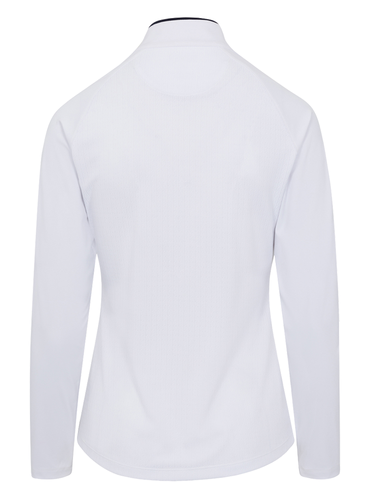 Greg Norman Women's Patriot Long Sleeve 1/2 Zip Mock - White