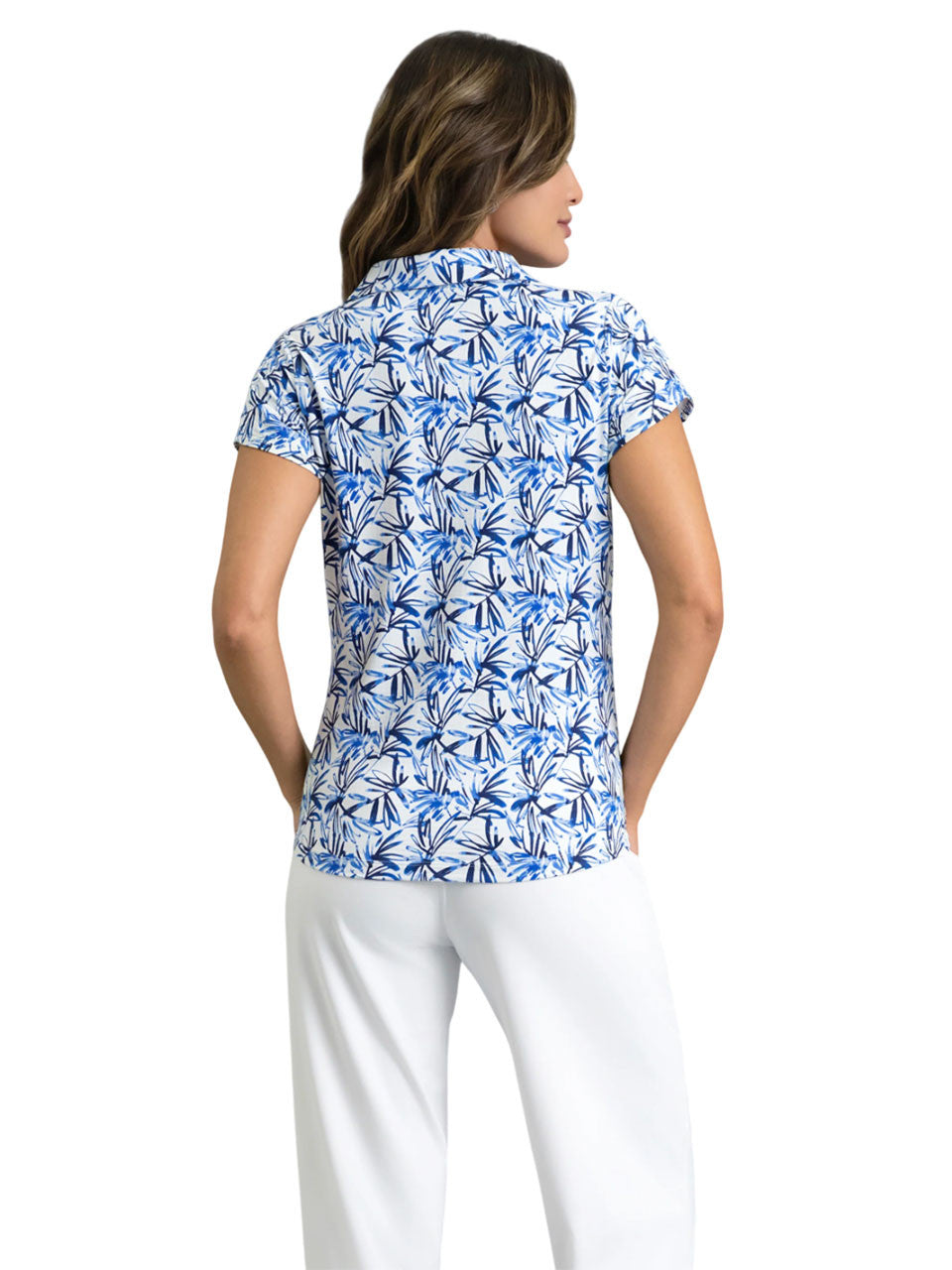 IBKUL Norma Tulip Short Sleeve Polo - Peri
