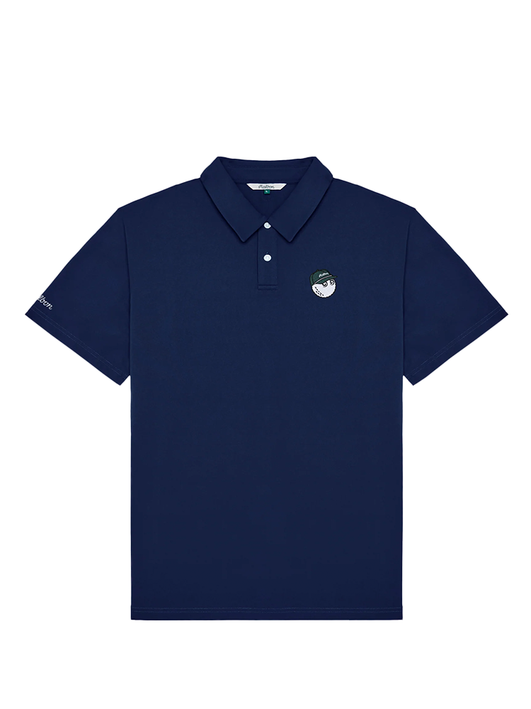 Malbon Fairway Baldwin Polo - Navy
