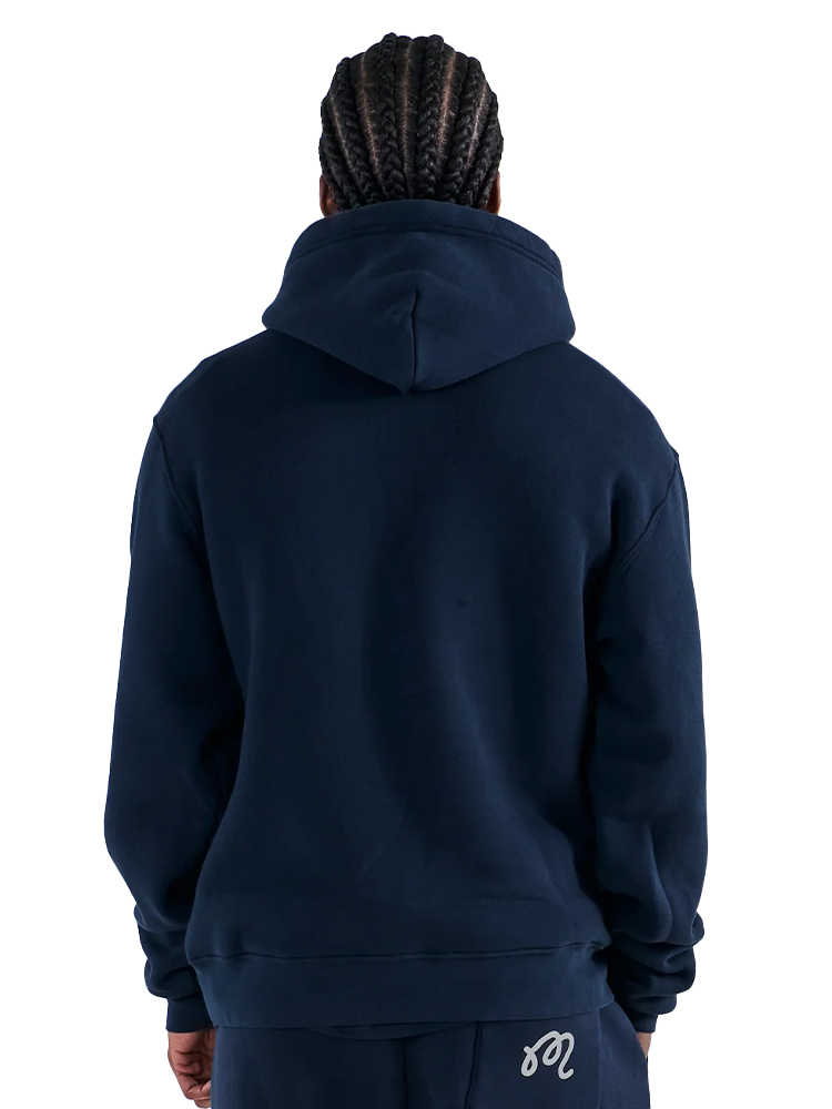 Malbon Fesque Hoodie Polo - Navy