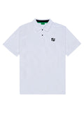 Malbon Performance Mesh Paneled Polo - White