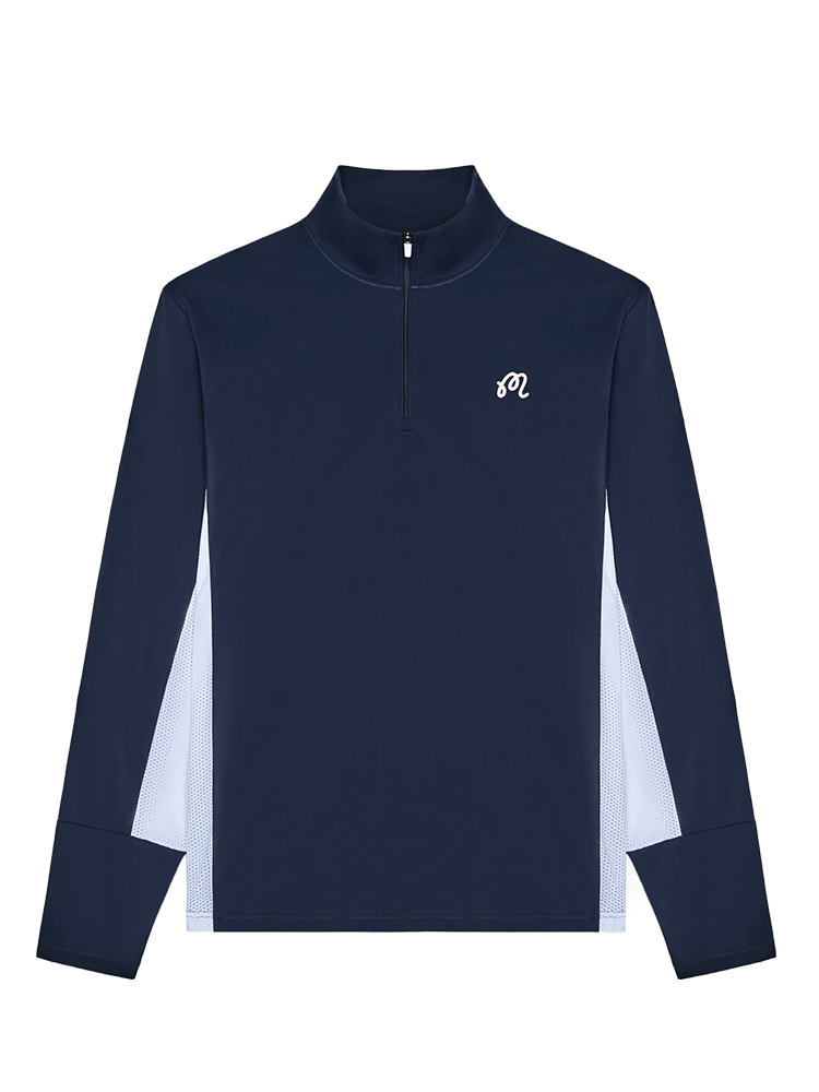 Malbon Santiago Mid Layer - Midnight/White