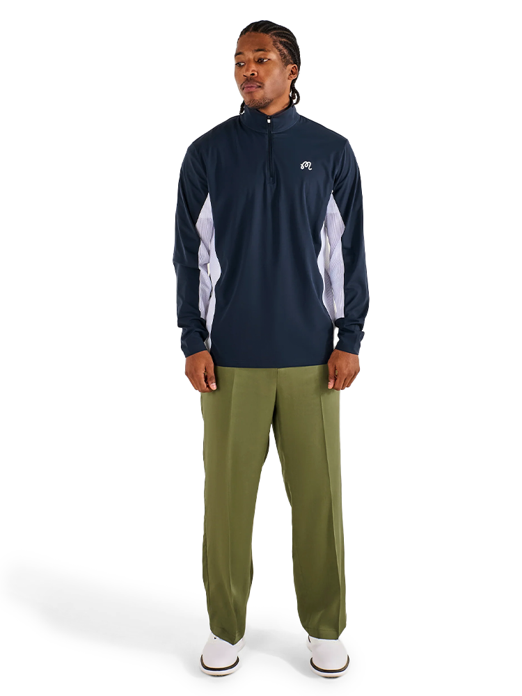 Malbon Santiago Mid Layer - Midnight/White