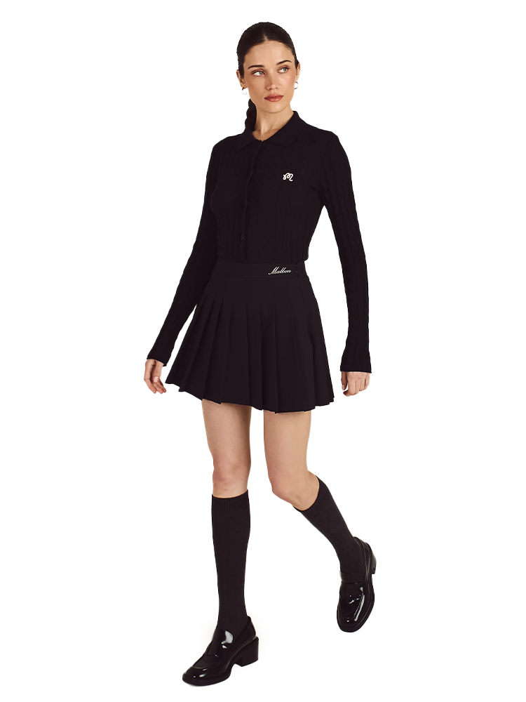 Malbon Womens Florence Knit Top - Black