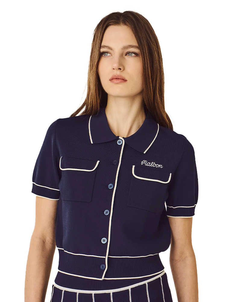 Malbon Womens Jacqueline Polo - Midnight