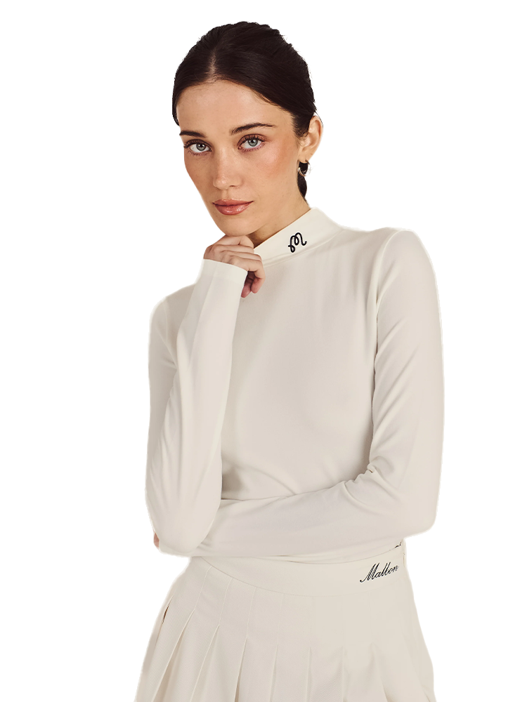 Malbon Womens Rally Mock Neck - Canvas