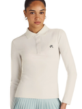 Malbon Womens Venus Long Sleeve Polo - White