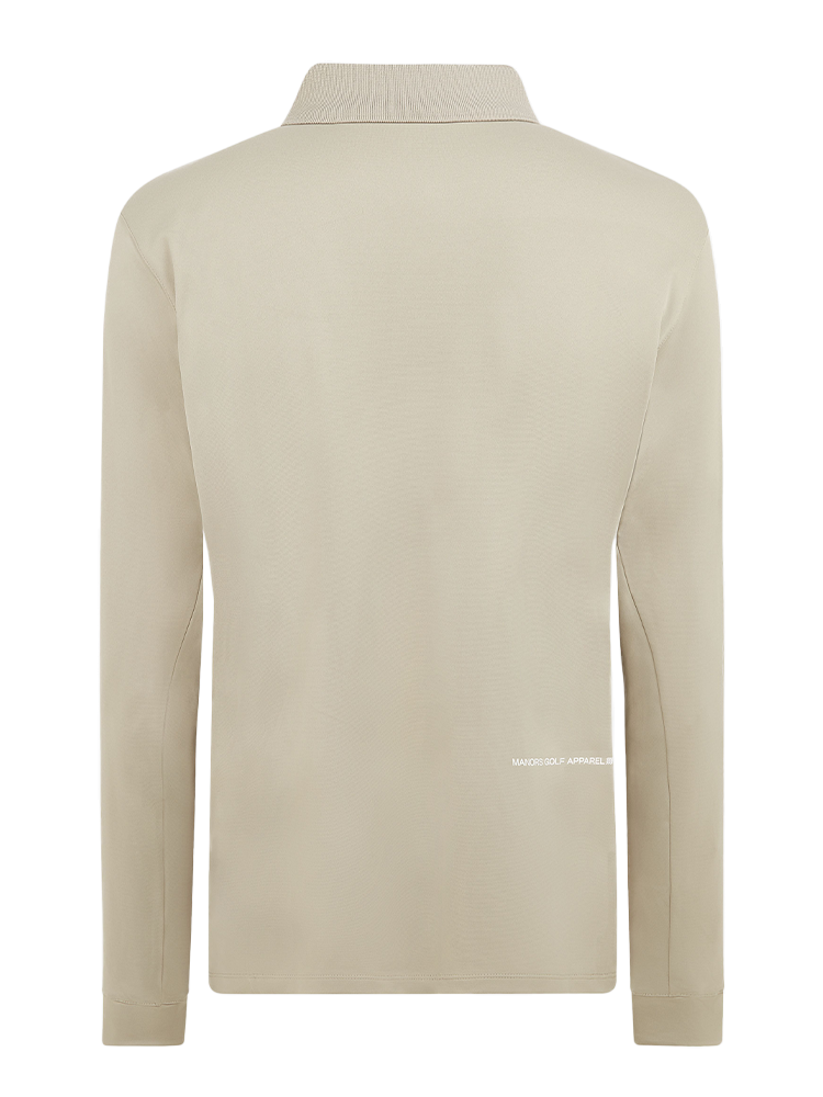 Manors Golf Long Sleeve Course Polo - Dune
