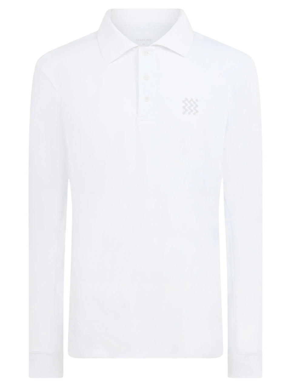 Manors Golf Long Sleeve Course Polo - White