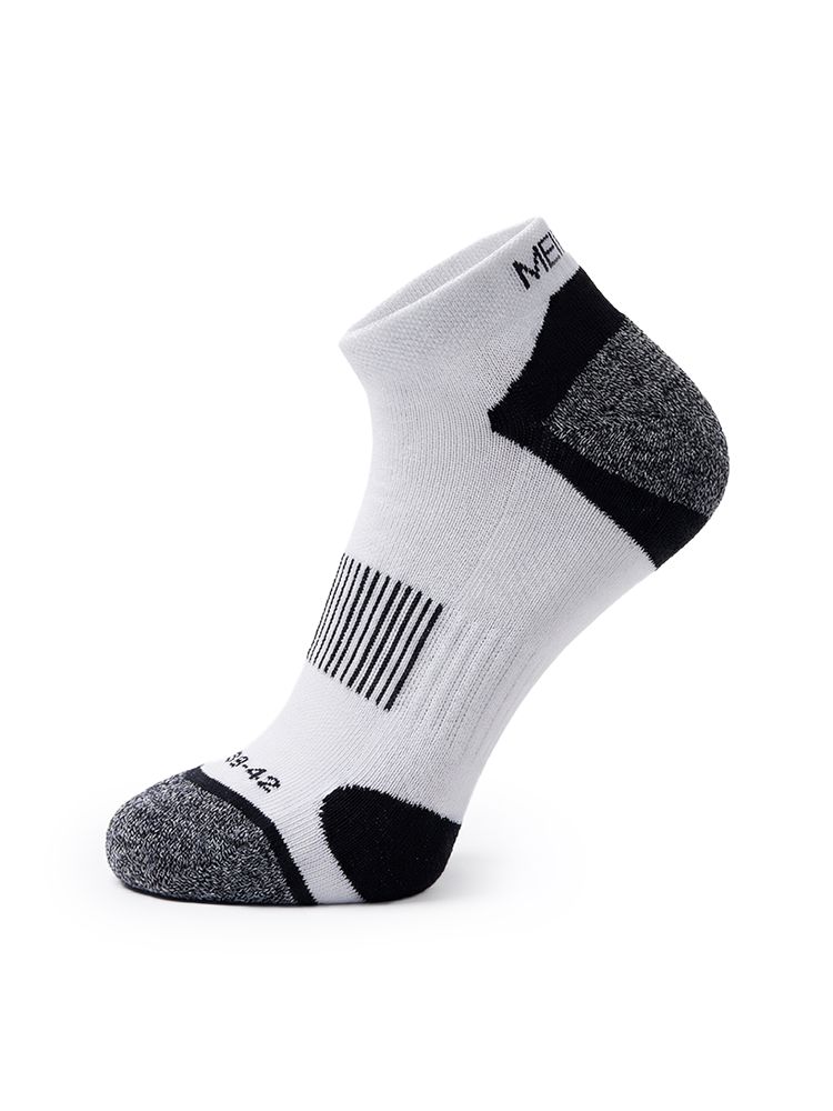Meikan 5 Pack Women's Low Cut Performance Sports Socks - White/Black