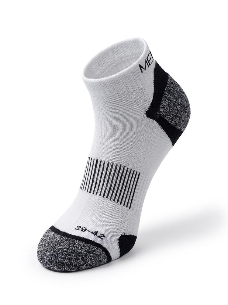 Meikan 5 Pack Women's Low Cut Performance Sports Socks - White/Black