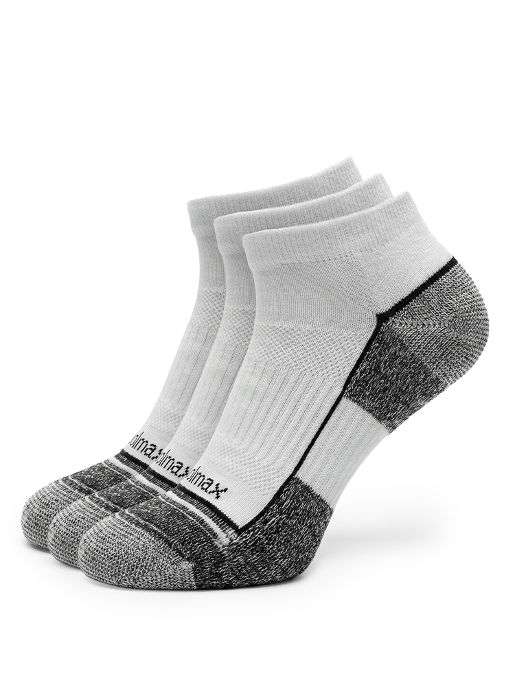 Meikan Womens 3 Pack Low Cut Coolmax Comfort Sports Socks - White