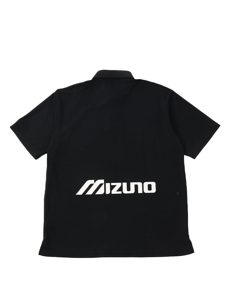 Mizuno Monogram M Short Sleeve Polo Shirt - Black