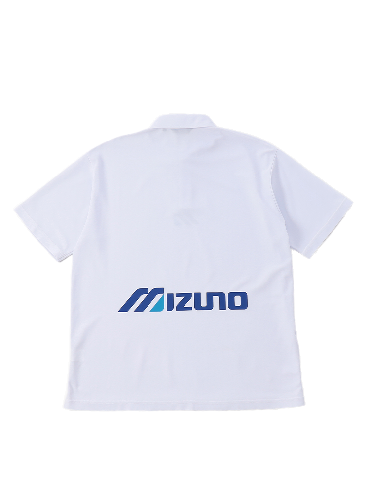 Mizuno Monogram M Short Sleeve Polo Shirt - White