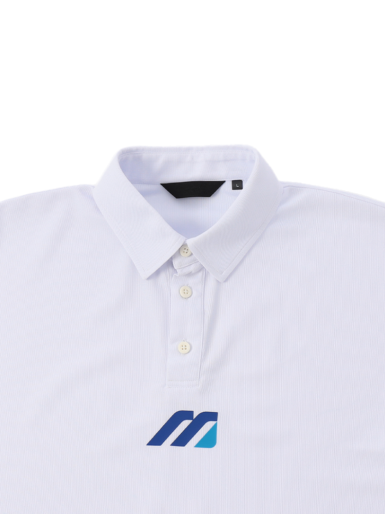 Mizuno Monogram M Short Sleeve Polo Shirt - White