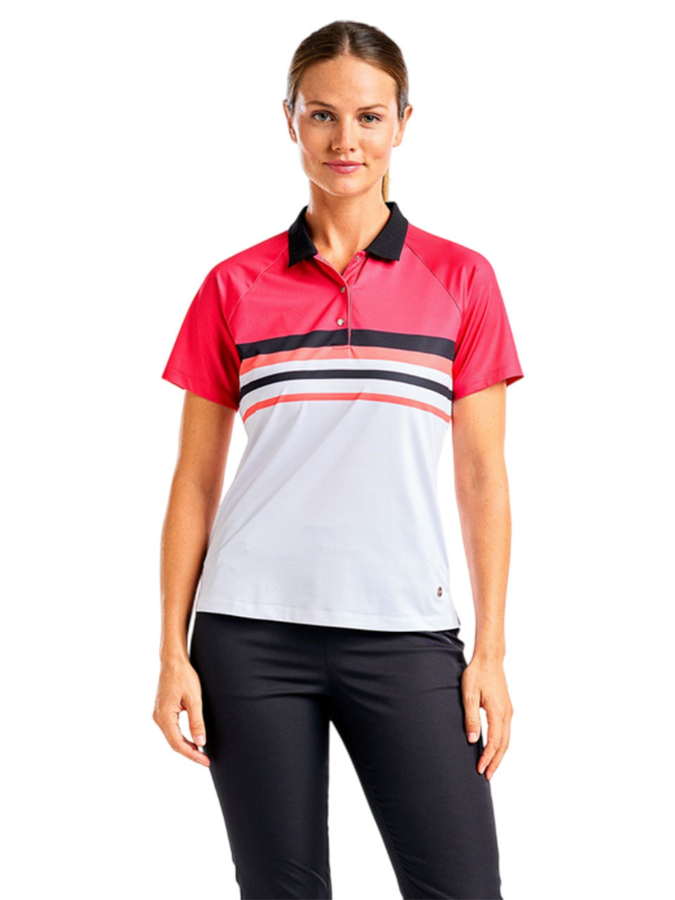Nivo Womens Finley Short Sleeve Mock - Cherry