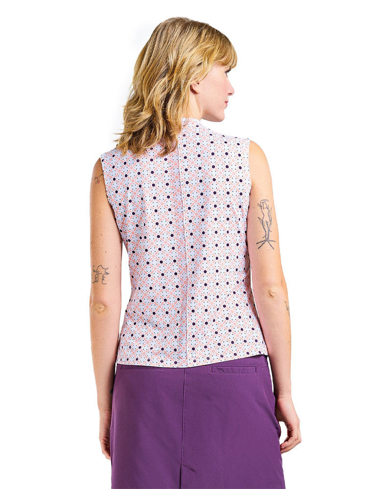 Nivo Womens Linnea Sleeveless Mock - Coral Reef