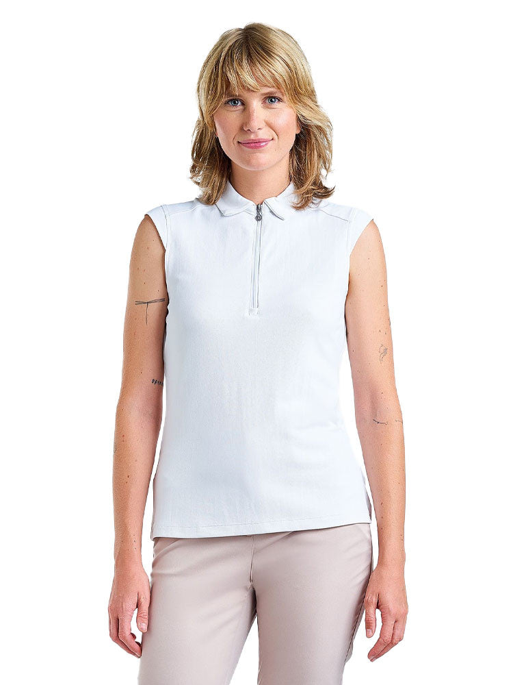 Nivo Womens Nikki II Sleeveless Polo - White