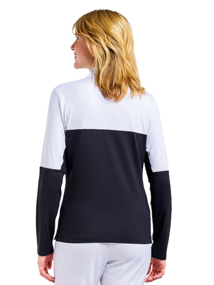 Nivo Womens Gaia Long Sleeve Mock - White/Black