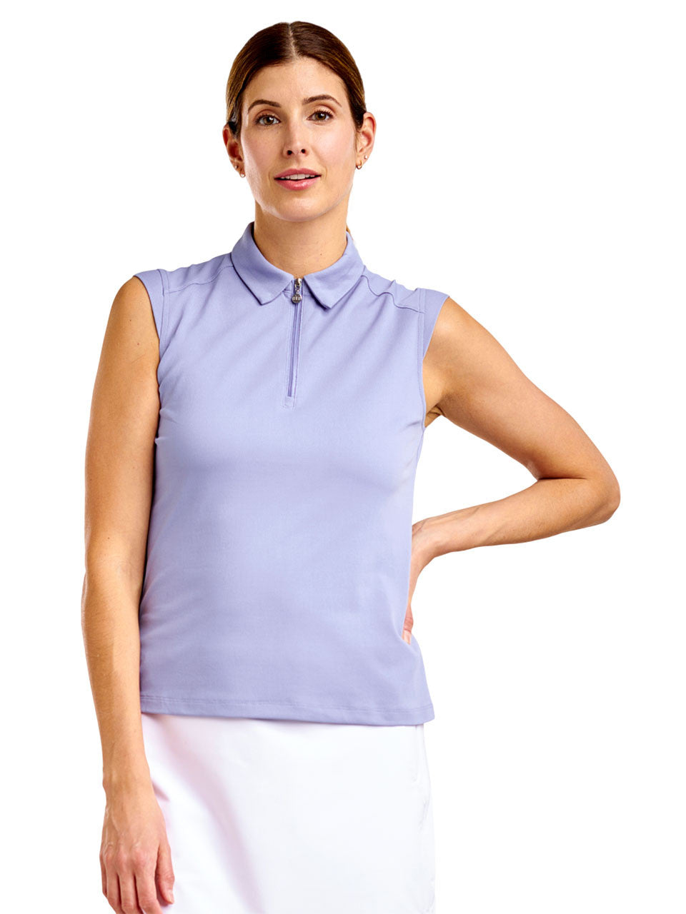 Nivo Womens Nikki II Sleeveless Polo - Pansy Garden