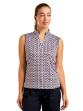 Nivo Womens Vivia Sleeveless Mock - White/Navy