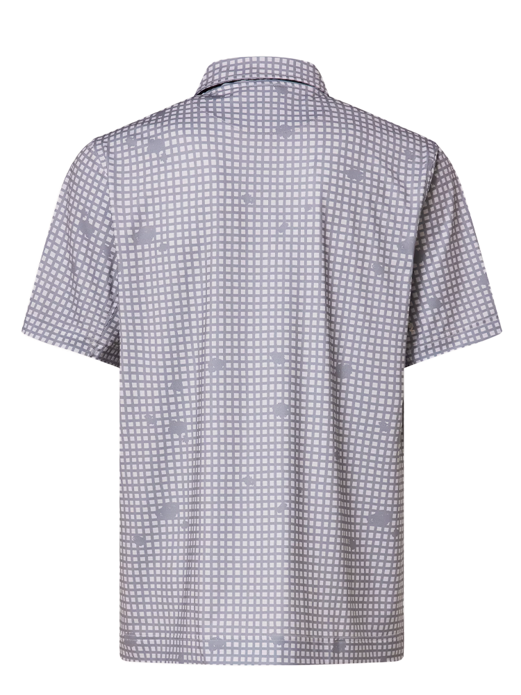 Oakley Grid Camo Polo - Grid Print Cement