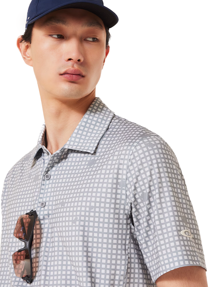 Oakley Grid Camo Polo - Grid Print Cement