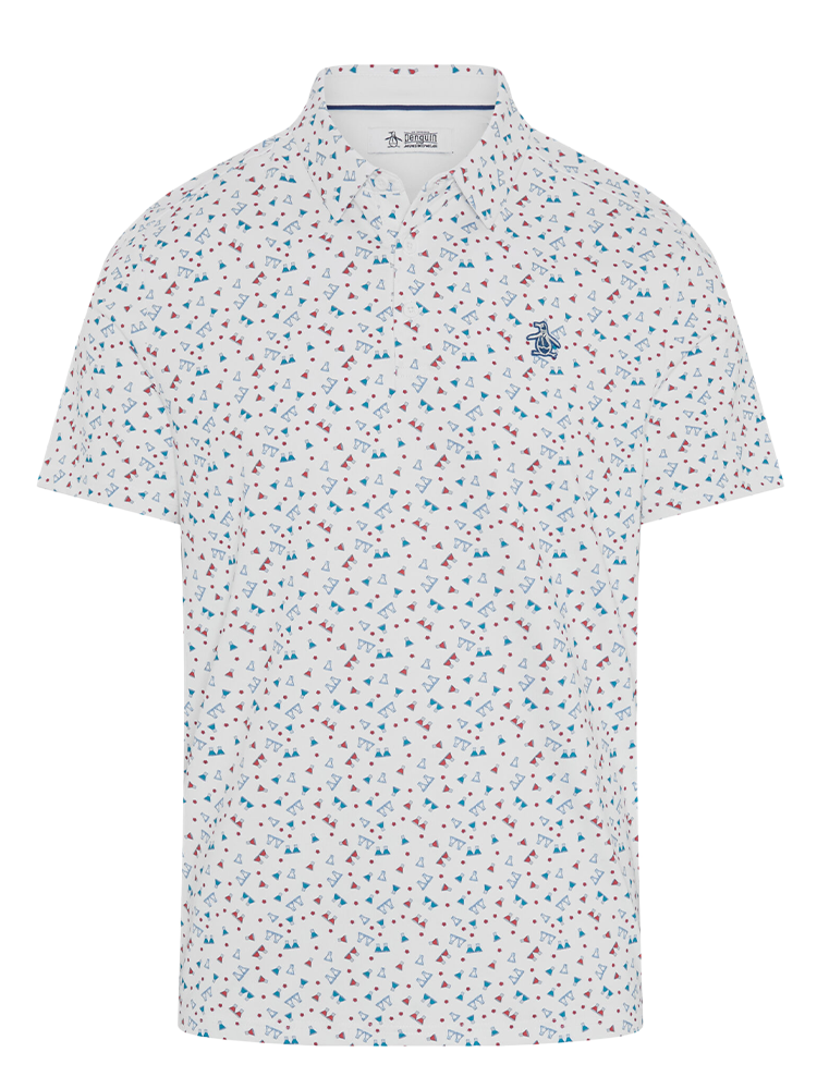 Original Penguin 19th Hole Sake-Tini Novelty Polo - Bright White