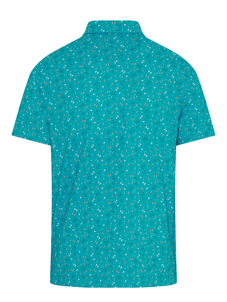 Original Penguin 19th Hole Sake-Tini Novelty Polo - Caribbean Sea