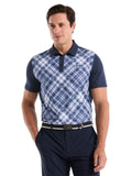 Original Penguin 50's Block Madras Plaid Polo - Black Iris