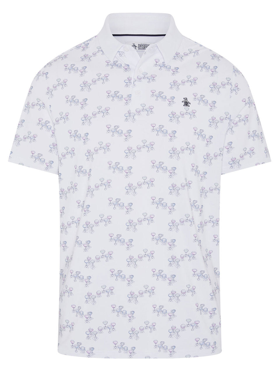 Original Penguin Aerial Cocktail Novelty Polo - Bright White
